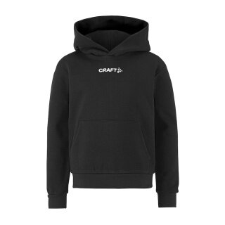 Craft Bluza z kapturem Community 2.0 Logo Hoodie (dopasowanie sportowe) czarna dziecięca