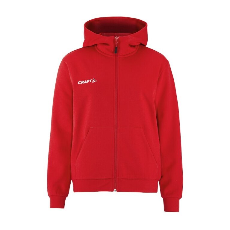 Craft Bluza z kapturem Community 2.0 Logo Full Zip Hoodie (Bawełna/Poliester) czerwona Damska