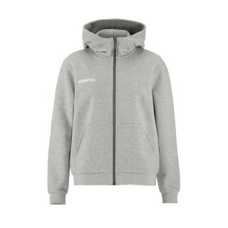 Craft Bluza z kapturem Community 2.0 Logo Full Zip Hoodie (Bawełna/Poliester) jasnoszara Damska