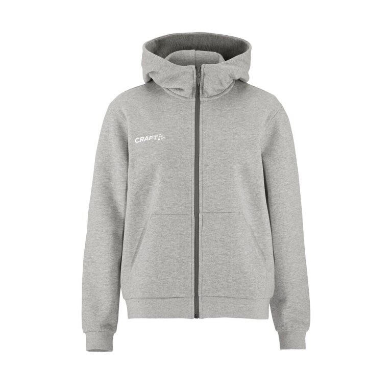 Craft Bluza z kapturem Community 2.0 Logo Full Zip Hoodie (Bawełna/Poliester) jasnoszara Damska