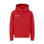 Craft Bluza z kapturem Community 2.0 Logo Full Zip Hoodie (Bawełna/Poliester) czerwona Dziecięca