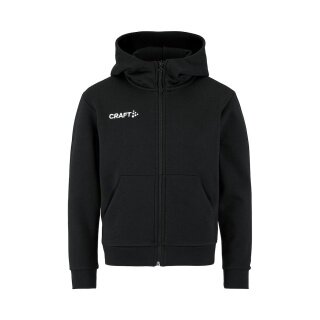 Craft Bluza z kapturem Community 2.0 Logo Full Zip Hoodie (Bawełna/Poliester) czarna Dziecięca