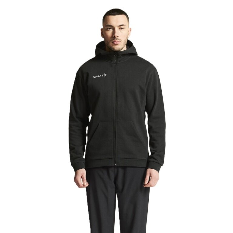 Craft Bluza z kapturem Community 2.0 Logo Full Zip Hoodie (Bawełna/Poliester) czarna Męska