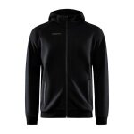 Craft Bluza z kapturem Core Soul Full Zip Hood (miękki materiał, z kieszeniami na zamek błyskawiczny) czarny Mężczyźni