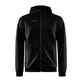 Craft Bluza z kapturem Core Soul Full Zip Hood (miękki materiał, z kieszeniami na zamek błyskawiczny) czarny Mężczyźni