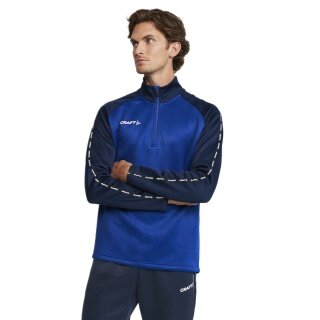 Craft Sportowa koszulka z długim rękawem Squad 2.0 Halfzip (ergonomiczny design, wysoka elastyczność) kobaltowa/nawigacyjna męska