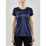 Craft Sport-Shirt (Koszulka) Progress 2.0 Graphic Jersey - lekka, funkcjonalna i materiał elastyczny - granatowa/żółta Damska