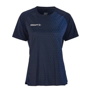 Koszulka sportowa Craft Extend 2.0 Graphic Jersey (100% recyklingowany poliester, transport wilgoci) granatowa damska