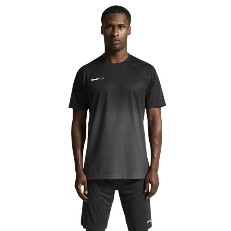 Koszulka sportowa Craft Evolve 2.0 Structured Graphic Jersey (elastyczny materiał) czarna/granatowa męska