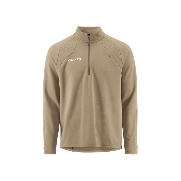 Koszulka sportowa Craft Longsleeve Extend 2.0 Half Zip (nowoczesny wygląd, bardzo elastyczny materiał) beżowa męska