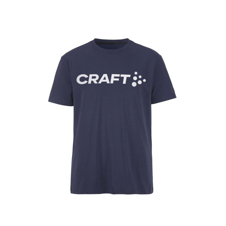 Koszulka sportowa Craft Community 2.0 Tee (logo, mieszanka bawełny) granatowa męska