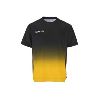 Koszulka sportowa Craft Evolve 2.0 Structured Graphic Jersey (elastyczny materiał) czarna/żółta dziecięca