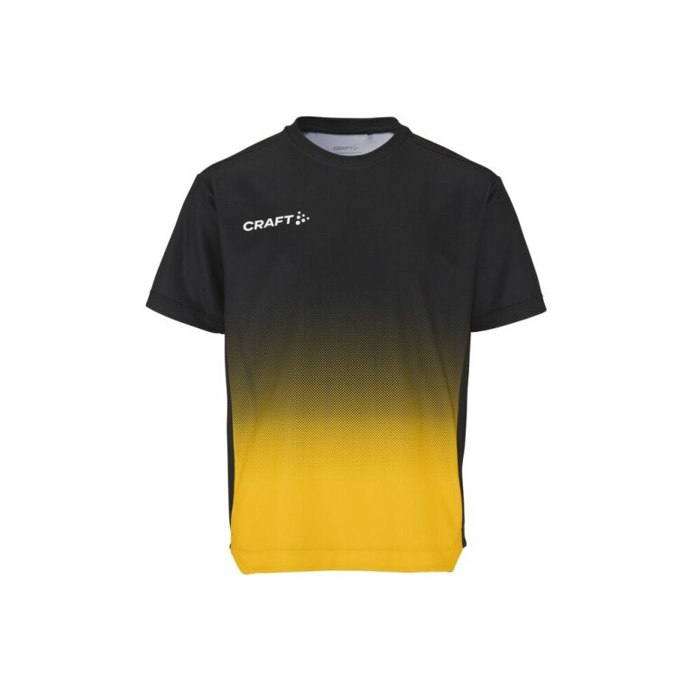 Koszulka sportowa Craft Evolve 2.0 Structured Graphic Jersey (elastyczny materiał) czarna/żółta dziecięca
