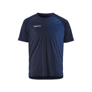 Koszulka sportowa Craft Extend 2.0 Graphic Jersey (100% recyklingowany poliester, transport wilgoci) granatowa męska