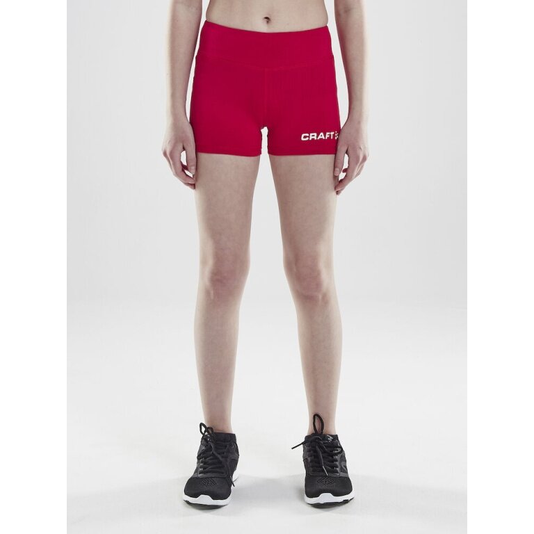 Craft Sport-Tight Squad Hotpants (materiał funkcjonalny, dopasowany) krótki czerwony dziecięcy