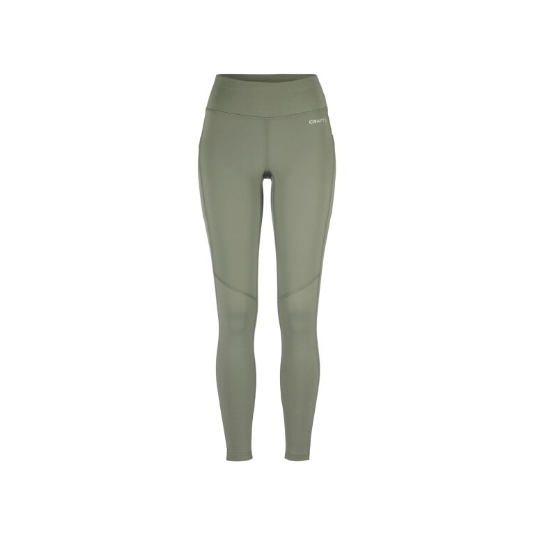 Spodnie treningowe Craft Adv Essence Warm Wind Tights 2 (dopasowane, elastyczny pas) zielone damskie
