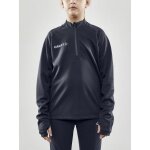 Craft Sportowa koszulka z długim rękawem Evolve Halfzip - wytrzymała, z materiału elastycznego - ciemnoszara dziecięca