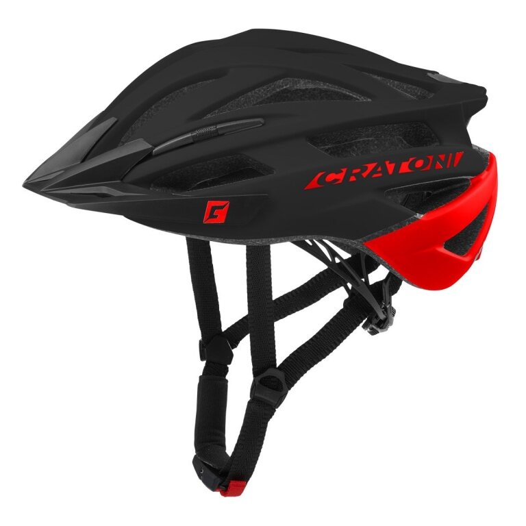 Kask rowerowy Cratoni Agravic matowy czarny/czerwony