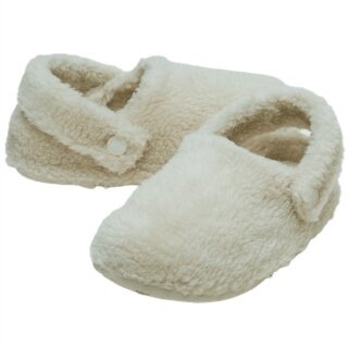 Crocs kapcie Classic Cozzzy (sztuczne futro, ciepłe) naturalna biel dziecięce - 1 para