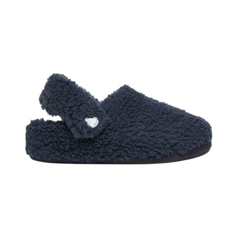 Crocs kapcie Classic Cozzzy Slipper (sztuczne futro, ciepłe) granatowe dzieci - 1 para