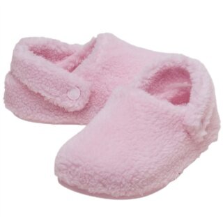 Crocs kapcie Classic Cozzzy (sztuczne futro, ciepłe) różowe dla małych dziewczynek - 1 para