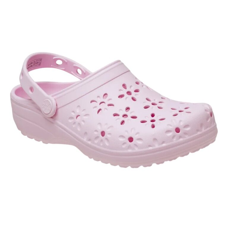 Klapki Crocs Classic Floral Cut Out Clog różowe damskie