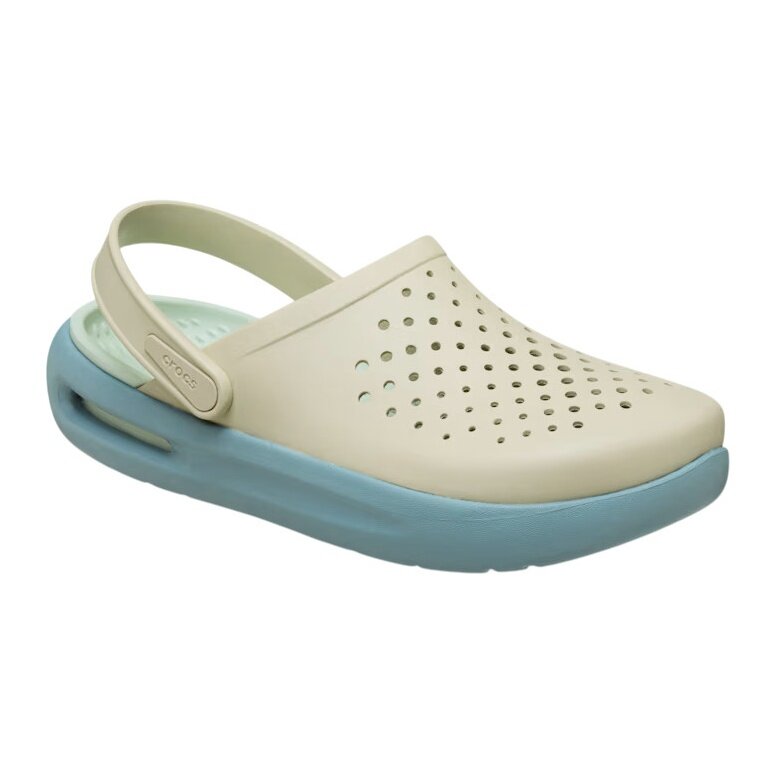 Klapki Crocs InMotion Clog (super miękkie, lekkie, wysoki komfort noszenia) beżowo-niebieskie - 1 para