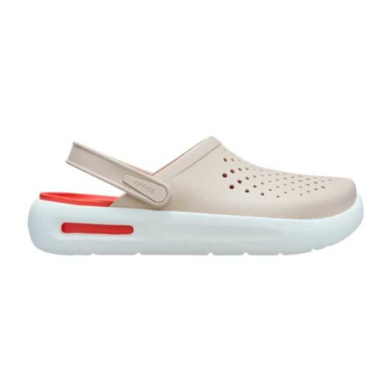 Klapki Crocs InMotion Clog (super miękkie, lekkie, wysoki komfort noszenia) beżowo-czerwone - 1 para