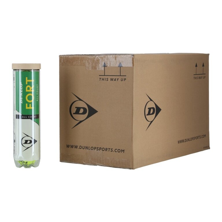 Piłki tenisowe Dunlop Fort Allcourt TS Puszka 18x4 w kartonie