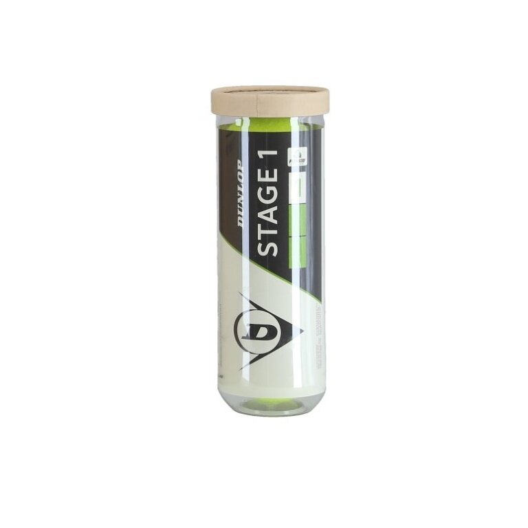 Dunlop Piłki Metodyczne Etap 1 (zielony punkt) żółta puszka 3 szt.