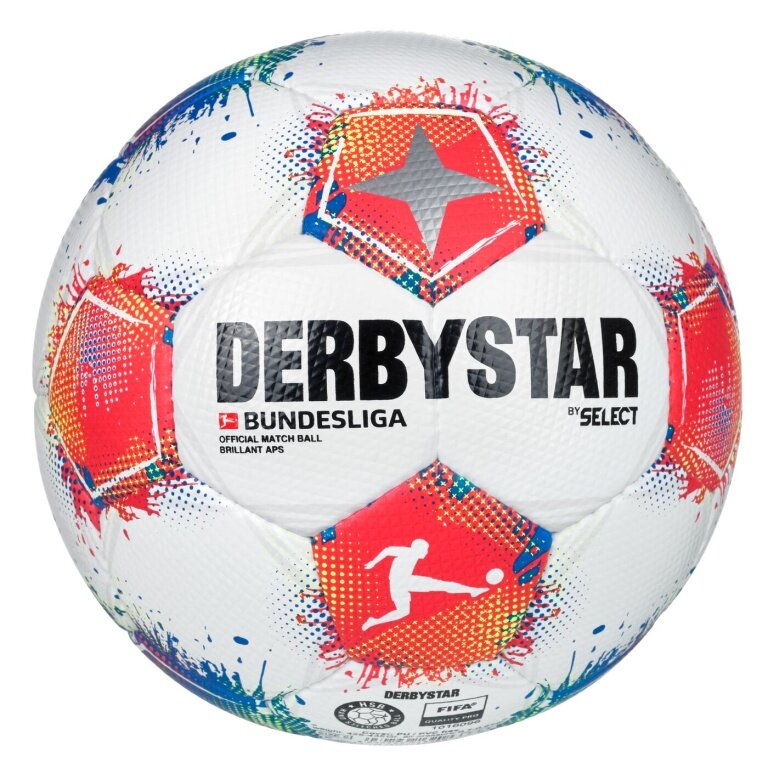 Derbystar Piłka nożna Bundesliga Brilliant APS v25 (oficjalna piłka meczowa sezonu 2025/2026) biało/czerwona