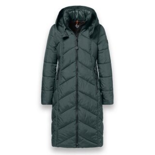 Kurtka zimowa District Arosa (odporna na wodę) ciemnozielona damska