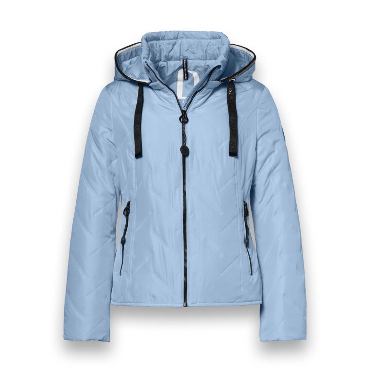 Kurtka przejściowa District Bluebell (z kapturem, wodoodporna) jasnoniebieska damska