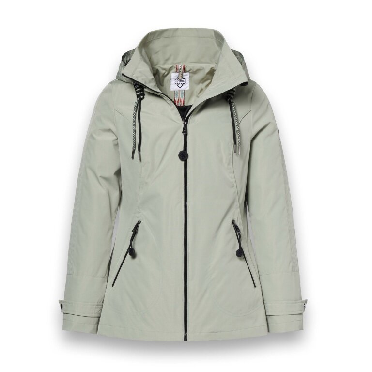 Kurtka przejściowa District Cosmos (z kapturem, wodoodporna) jasna zieleń damska