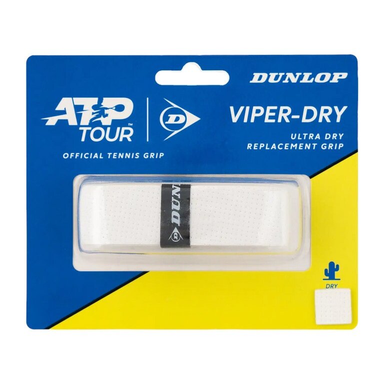 Dunlop Basisband Viper Dry 1.8mm (absorpcja potu, perforowane) białe - 1 sztuka