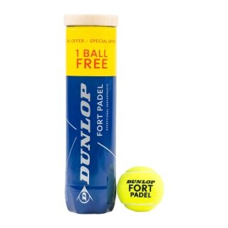 Dunlop Padelowe piłki Fort Padel 3+1 opakowanie 4 szt.