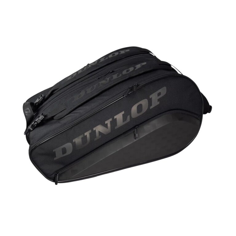 Torba na rakiety Dunlop Paletero Elite (torba na padel, 3 główne komory) czarna/czarna 15-tka