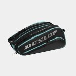 Torba na rakiety Dunlop Paletero Elite (torba na padel, 3 główne komory) czarna/petrol 15 szt.