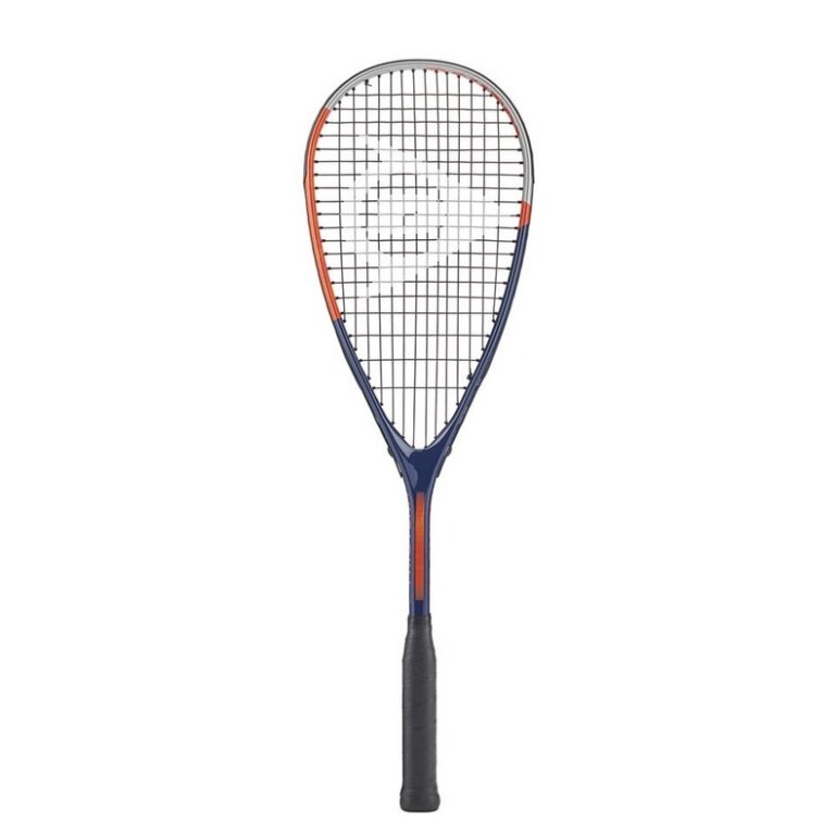 Dunlop Rakieta Squash Tristorm Pro (170g/z przodu) niebiesko/szaro/czerwony - naciągnięta -