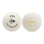 Dunlop Squashball Pro (2 żółte punkty, bardzo wolna prędkość) <b>BIAŁY</b> - 1 piłka
