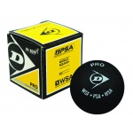 Dunlop Squashball Pro (2 żółte kropki, bardzo wolny) czarny - 1 piłka
