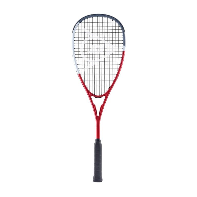 Dunlop rakieta do squasha Tristorm Elite 140g/zrównoważona 2025 czerwono/szaro/biała - naciągnięta -