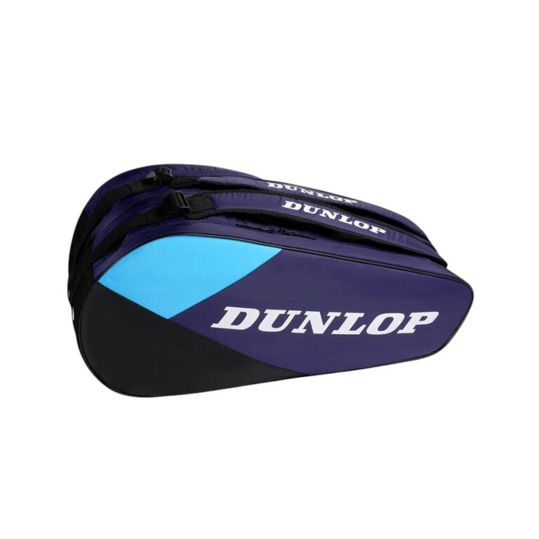 Torba na rakiety tenisowe Dunlop FX Club (torba na rakiety, 2 główne komory) 2026 fioletowo/czarna 10 sztuk