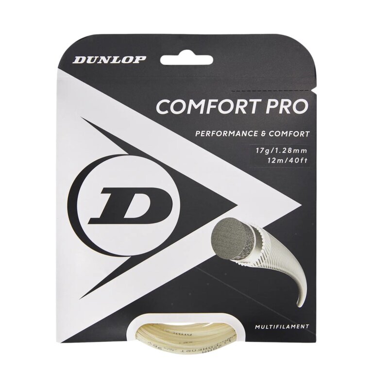 Dunlop Sznurki tenisowe Comfort Pro (ochrona ramion + dotyk) naturalne 12m zestaw