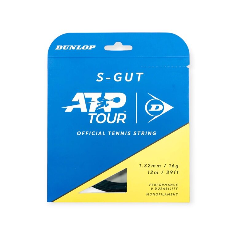 Dunlop struna tenisowa S-Gut (kontrola + dotyk) czarna 12m zestaw