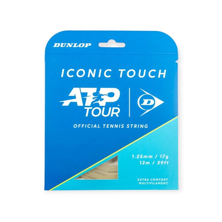 Dunlop Sznurki tenisowe Iconic Touch (Extra Komfort) naturalne 12m zestaw