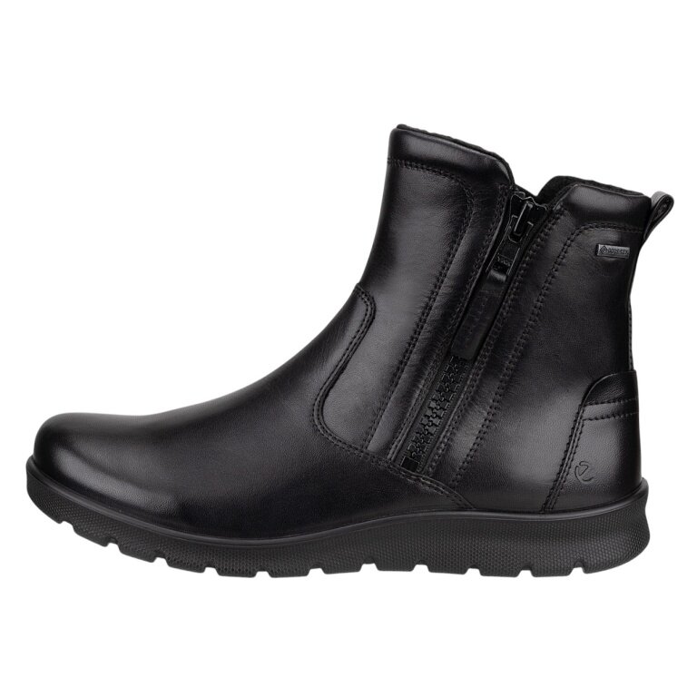 ECCO Botki Barbett Boot Zip GTX (skóra premium, wodoodporne) czarne damskie