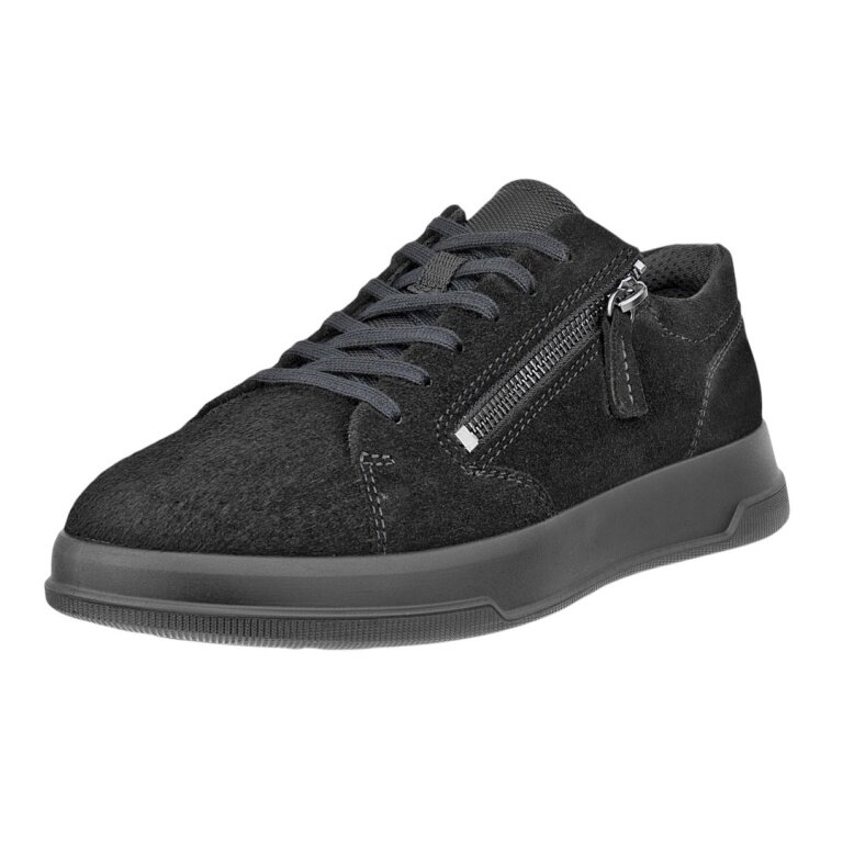 ECCO Sneaker Move Zip Lace (skóra premium) czarny damski