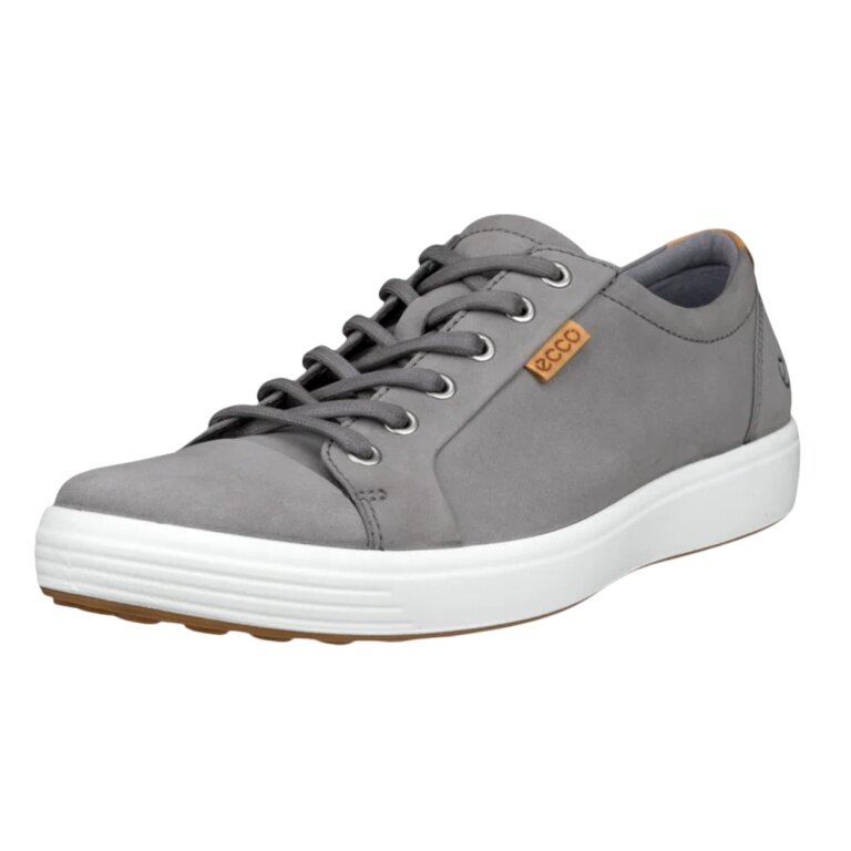 ECCO Sneakers Męskie Soft 7 (z premium skóry) szare Herren