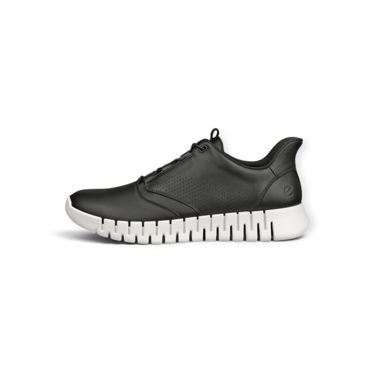 ECCO Sneaker Gruuv (skóra/tekstylia) 2026 czarny/biały mężczyźni
